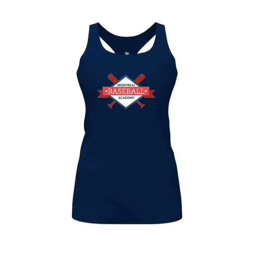 [FT0TRBNV-FYS-LOGO1] Decker Racerback Tank Top (Female Youth S, Navy, Logo 1)