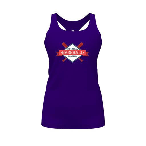 [FT0TRBPP-FYS-LOGO1] Decker Racerback Tank Top (Female Youth S, Purple, Logo 1)