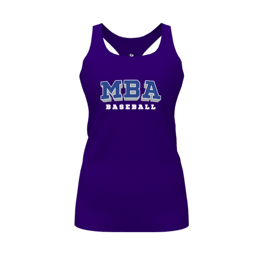 [FT0TRBPP-FYS-LOGO2] Decker Racerback Tank Top (Female Youth S, Purple, Logo 2)
