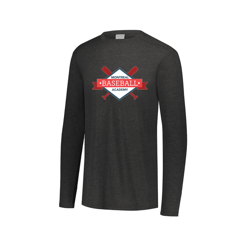[FTLCUBBK-AXS-LOGO1] Decker Men's Tri-Blend T-Shirt - Long Sleeve (Adult XS, Black, Logo 1)