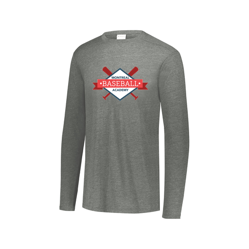 [FTLCUBGY-AXS-LOGO1] Decker Men's Tri-Blend T-Shirt - Long Sleeve (Adult XS, Gray, Logo 1)