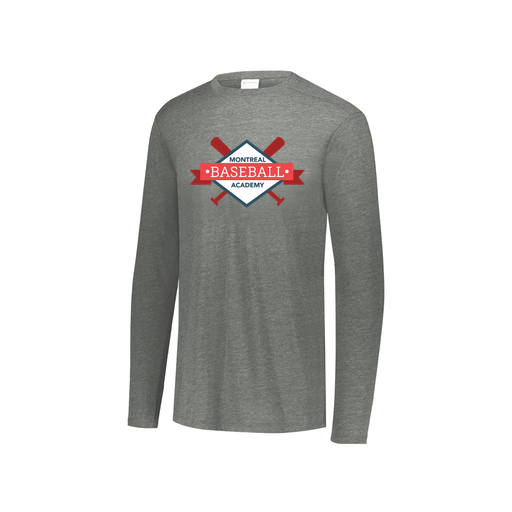 [FTLCUBGY-YS-LOGO1] Decker Youth Tri-Blend T-Shirt - Long Sleeve (Youth S, Gray, Logo 1)