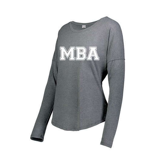 [FTLCUBGY-FAXS-LOGO3] Decker Women's Tri-Blend T-Shirt - Long Sleeve (Female Adult XS, Gray, Logo 3)